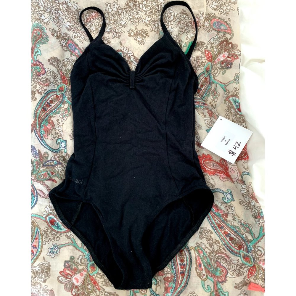 Wearmoi black pinch and seam leotard (Style:Tosca)